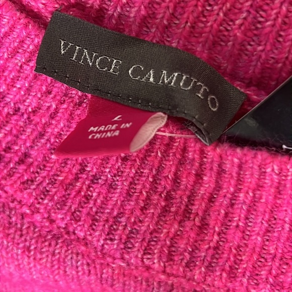 VINCE CAMUTO Super Soft Hot Pink Sweater new with tags size XXL - Picture 5 of 6